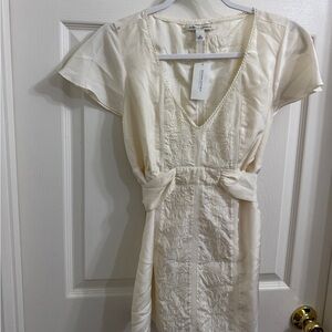 Lace silk ribbon top